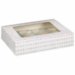Betty Winters Large Cupcake Boxes 2pk -Kitchen Product Store 320784 4pk cupcake boxes holds 12 pastel triangles 2