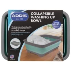 Addis Collapsible Washing Up Bowl - Aqua & Grey 10 Addis Collapsible Washing Up Bowl - Aqua & Grey -Kitchen Product Store 332198 addis collapsible washing up bowl grey and aqua
