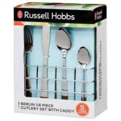 Kitchen Product Store 13 Russell Hobbs Berlin Cutlery Set & Caddy 16pc