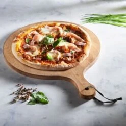 B&M Wooden Pizza Board -Kitchen Product Store 346842 wooden chop and serve board