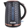 Goodmans Textured Kettle 1.7L - Black & Rose Gold