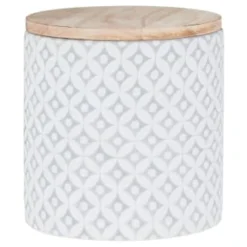 B&M Embossed Geometric Storage Canisters 3pc -Kitchen Product Store 356821 storage canisters geo grey