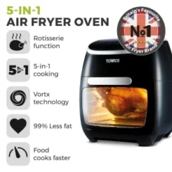 Tower 5-in-1 Air Fryer Oven 11L 31 Tower 5-in-1 Air Fryer Oven 11L -Kitchen Product Store 357961 tower 5 in 1 air fryer oven 11l 12