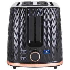 Goodmans Textured 2 Slice Toaster - Black & Rose Gold -Kitchen Product Store 358961 goodmans textured toaster black rose gold