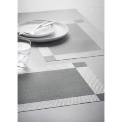 B&M Metallic Woven Placemats - Silver 4pk