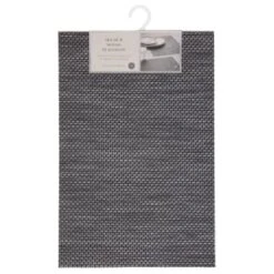 B&M Metallic Woven Placemats - Charcoal 4pk -Kitchen Product Store 363876 4pk woven charcoal placemats