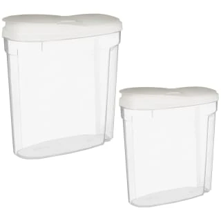 B&M Cereal Storage Container Set 2pk - White 1 B&M Cereal Storage Container Set 2pk - White