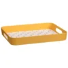 B&M Sausage Dog Bamboo Tray With Handles - Ochre
