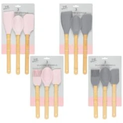 B&M Betty Winters Silicone Utensils 3pk - Grey -Kitchen Product Store 369971 369972 3pk betty winters silicone utensils main