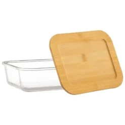 B&M Rectangular Glass Food Containers With Bamboo Lids 2pk 7 B&M Rectangular Glass Food Containers With Bamboo Lids 2pk -Kitchen Product Store 376824 2pk regular glass food containers