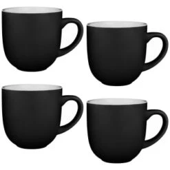 Kitchen Product Store 27 Simply Everyday Gloss Mugs 4pk - Black