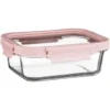 B&M Pink Glass Food Container - Large