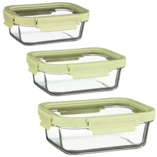 B&M Green Glass Food Container - Medium 3 B&M Green Glass Food Container - Medium - Image 3