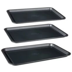 Betty Crocker Non-Stick Baking Tray Set 3pc -Kitchen Product Store 388523 set of 3 non stick baking trays group 2
