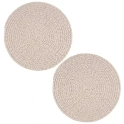 B&M Cotton Woven Placemats 2pk -Kitchen Product Store 390337 2pk cotton woven placemats natural 2