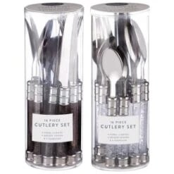 Simply Everyday Bubble Cutlery Set 16pc - Charcoal -Kitchen Product Store 392130 16 piece cutlery set clear
