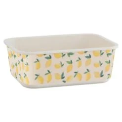 B&M Rectangular Tubs 2pk - Lemons -Kitchen Product Store 392929 2pk reuse and repurpose rectangle tubs lemon