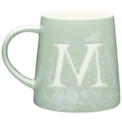 B&M Floral Alphabet Mug (Assorted) 13 B&M Floral Alphabet Mug (Assorted) -Kitchen Product Store 394397 floral alphabet mug green m