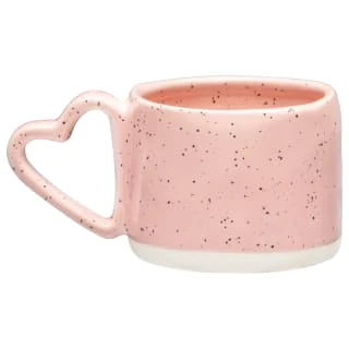 B&M Heart Handle Speckled Mug 1 B&M Heart Handle Speckled Mug