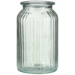 B&M Large Ribbed Glass Jar With Wooden Lid 6 B&M Large Ribbed Glass Jar With Wooden Lid -Kitchen Product Store 394426 ribbed glass jar with wooden lid large 3