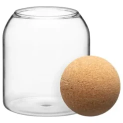 B&M Small Glass Jar With Cork Lid -Kitchen Product Store 396483 small glass jar with cork lid 2