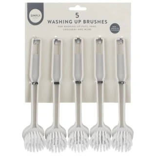 Simply Everyday Washing Up Brushes 5pk 1 Simply Everyday Washing Up Brushes 5pk