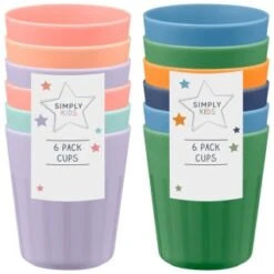 Simply Kids Colour Cups 6pk - Multicolour -Kitchen Product Store 398567 398570 6pk simply kids colour cups group 1